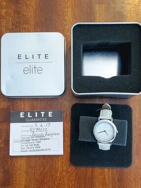ELITE Children's Silver and Glitter Watch